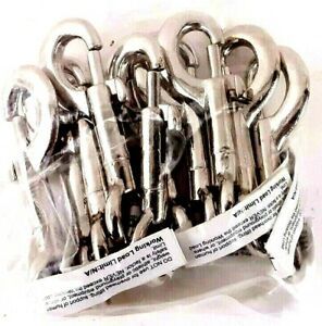 Ten Piece Pack 125 Bolt Snap Rigid Round Eye 1/2in Light Duty Nickel Plated KOCH