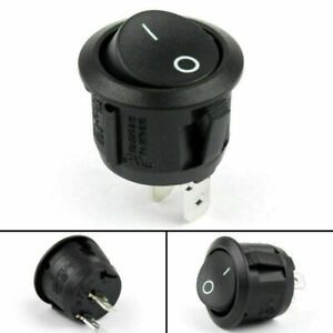 1Waterproof SCI R13-112A Round Rocker Switch SPST 2Pin 6A/250VAC 10A/125VAC S3