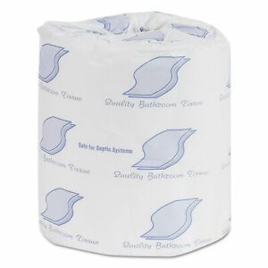 Toilet Paper, Wrapped, Septic Safe, 2-Ply White 300 Sheets/Roll, 96 Rolls/Carton