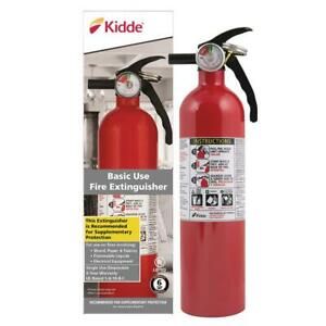 Kidde Basic Use Fire Extinguisher W Mount Bracket Strap 1-A:10-B:C Dry Chemical