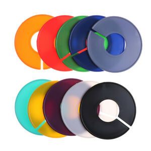 10Pcs Plastic Clothing Round Rack Ring Shop Size Dividers Fits Round Tube NAU*ss