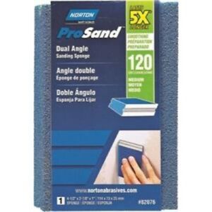 Norton 82076 5X 120 Grit Dual Angle Sanding Sponge