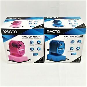BACK TO SCHOOL  X-Acto Bulldog Vacuum Mount Manual Pencil Sharpener, BLUE + PINK