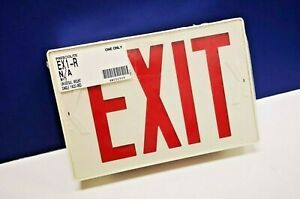 Single Face RED &amp; WHITE Universal Mount Emergency EXIT Light Sign EX1-R NEW