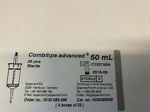 Eppendorf Combitips Advanced 50ml Pack of 25 Sterile 0030089596 0030 089.596