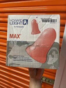 (1 BOX-200 Pairs!) HOWARD LEIGHT MAX-1 EARPLUG UNCORDED SLEEP AID ORANGE
