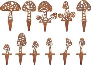 DXF CNC Plasma Laser Vector Garden Mushrooms Garden Stakes CR Yard Stakes