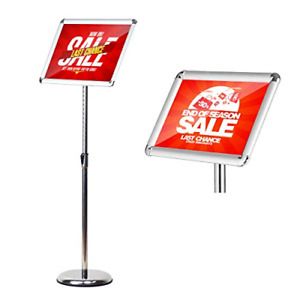HUAZI Adjustable Floor Sign Holder Stand 8.5x11 inches Pedestal Sign Stand,Heavy