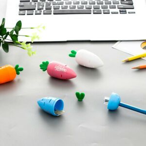 1pc Kawaii Carrot Pencil Sharpener Cutter Knife Stationery Double Control EWN CW
