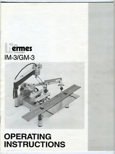New Hermes IM-3/GM-3 OPERATING INSTRUCTIONS (PHOTOCOPY) M-3
