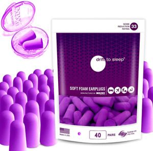 Moldex Soft Foam Ear Plugs 40 Pairs Earplugs Sleep Better - 33dB Highest NRR Mad