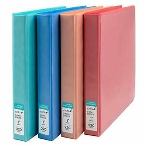 3-Ring Binder 1 Inch D-Ring Multicolor Variety Pack Of 4 Office Products Office