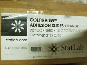 Statlab Colorview Adhesion Slides Orange 90 Degree Corners Orange 315+O/90