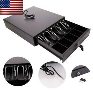 Cash Register Drawer Box 4 Bill 5 Coin Tray Compatible Works w/POS Printers RJ11