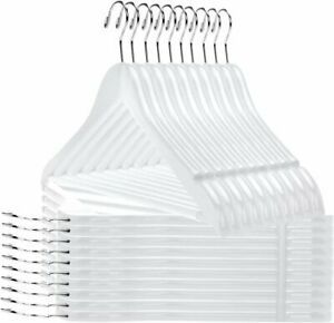 Quality Wooden Hangers - Slightly Curved Hanger 10 Pack Sets - Solid Wood...