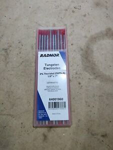 10 Pcs Radnor Tig Welding Rod Tungsten Electrode 1/8&#034; X 7&#034; (2% Thoriated)