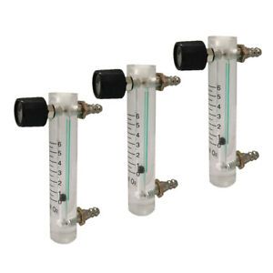 3Pcs Oxygen Air Machine Flow Meter Measuring Device Copper&amp;Glass with Valve