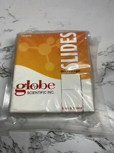 Globe Scientific Inc Microscope Slides 90 Degree Corners 25x75x1mm White 72ct