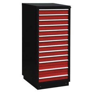 GRAINGER APPROVED 2HFP6 Mod Drwr Cab,62-1/4&#034;H,13 Drwr,Black/Red