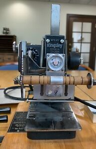 KINGSLEY M-101 HOT FOIL STAMPING MACHINE &amp; ACCESSORIES TYPE HOLDERS PRINT STAMP