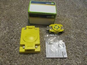 Leviton Single Locking Flush Mounting Receptacle 67W75 20 Amp, 250 Volt 3-Phase