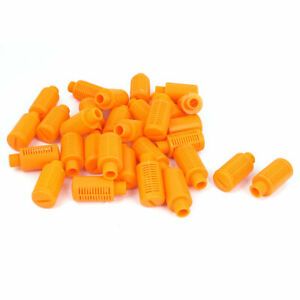 1/8BSP Male Thread Plastic Pneumatic Silencer Muffler Noise Exhaust Orange 30pcs