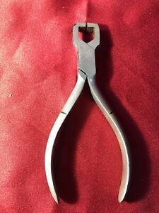 Vtg Rare Damascus Opticians Pliers Endpiece Gripping 5&#034; Pat.pending Sword Logo