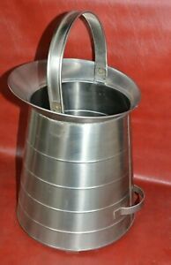Admiral Craft Stainless Steel Milk Pail 5 Gallon Bucket Handle Commercial 15&#034;
