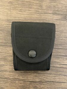 Safariland Tactical Black Nylon Open Top Button Snap Handcuff Cuff Case Pouch