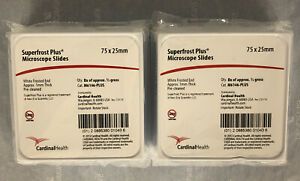 CardinalHealth #M6146-PLUS Superfrost Plus Microscope Slides, 2 packs of 72