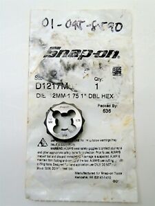 Snap On 12mm M12–1.75 1&#034; Double Hex Die D1217M