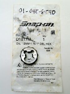 Snap On 12mm M12–1.75 1&#034; Double Hex Die D1217M