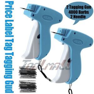 (2 PACK) Regular Garment Price Label Tag Tagging Gun 4000 Barbs + 2 Needle