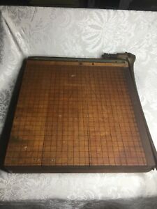 Vintage Ingento No. 4 -12.5”  Paper Cutter Trimmer Maple - Works Perfectly!