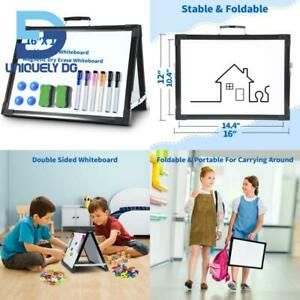 Small Dry Erase Board, Ohuhu Black 12&#034;X16&#034; Magnetic Desktop Foldable Whiteboard