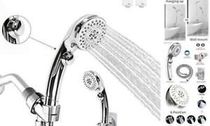 ON/OFF Shower Kit, 5-Settings Hand Held Shower Head, with Shower Hose and 1