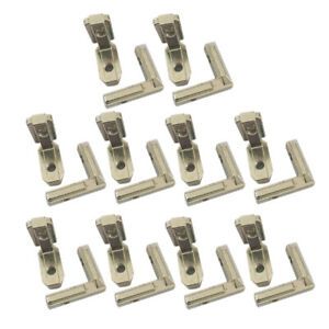 20x T Slot L-Shape Aluminum Profile Interior Connector Corner Bracket Joint,