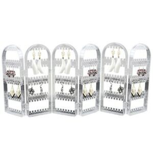Creative Screen Earrings Display Rack Jewelry Rack (Transparent Six Doors)