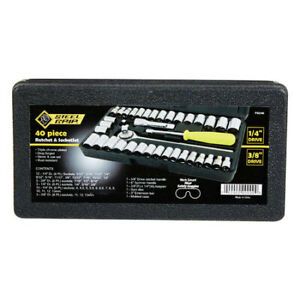 STEEL GRIP PSO40 Ratchet&amp; Socket Set 40Pc