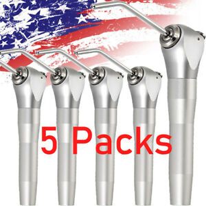 5Pcs Dental Metal Air Water Spray Triple 3 Way Syringe Handpiece 2 Nozzles Tips