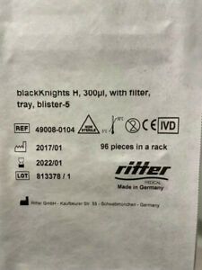 Ritter: Hamilton 300µl, tray, blister-5 49008-0104 Robotic tips exp 2022
