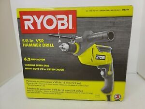 RYOBI Variable D620H Corded Hammer Drill Driver 5/8&#034; 6.2 Amp 2700 RPM 43000 BPM