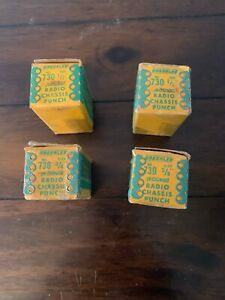 GREENLEE USA 730 LOT OF 4 RADIO CHASSIS PUNCH 3/4&#034;. 5/8&#034; . 1/2&#034; (2)
