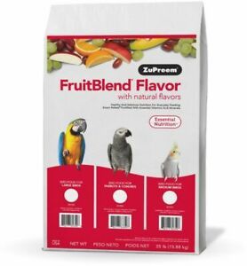 ZuPreem FriutBlend with Natural Fruit Flavors Pellet Birds Food for Parrots and