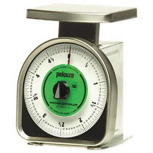 RUBBERMAID COMMERCIAL PRODUCTS FGYG180R Dial Scale,Metal,5 lb Weight Cap.,Chrome