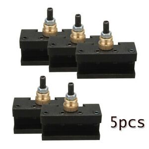 5 Pcs Lathe Tool Holder 1/4&#034;-1/2&#034; Turning Quick Change Acing Milling Lathe Parts