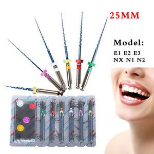 6 pcs Dental Endodontic Rotary Universal Engine NiTi Files Engine 25 mm CE&amp;FDA