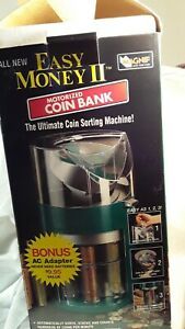 All New Easy Money II MOTORIZED COIN BANK  WITH BONUS AC ADAPTER NEVER NEED...