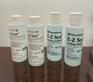 (4) Pitney Bowes 601-9 601-9E E-Z EZ SEAL Solution 4 Fl Oz Bottles