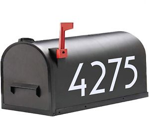 2 Set of Reflective Mailbox Numbers Sticker Decal Uzbek Style Numbers Set for or